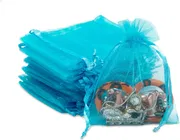 9x12 cm Solid color organza Plain gift bag - 3.5x4.72 inc drawstring Chocolate, Dry Food & Jewelry Packaging Bag_img_8