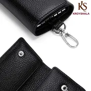 KROYSHALA Black & Chocolate Key Ring Holder Folding Key Ring For Bikers , Key Ring For Lockers Wallet For Men_img_3
