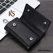 KROYSHALA Black & Chocolate Key Ring Holder Folding Key Ring For Bikers , Key Ring For Lockers Wallet For Men_img_4