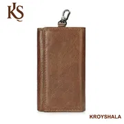 KROYSHALA Black & Chocolate Key Ring Holder Folding Key Ring For Bikers , Key Ring For Lockers Wallet For Men_img_6