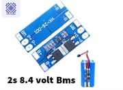 2S 8A Bms Circuit For 18650 Battery Total Output Volt- 7.4V Or 8.4V - Solar Panel_img_0