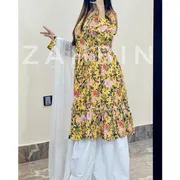 Yellow Floral gown_img_3