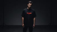 Batman Stylized Red Logo Graphic Tee | Men’s Premium Black Superhero T-Shirt_img_2
