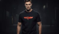 Batman Stylized Red Logo Graphic Tee | Men’s Premium Black Superhero T-Shirt_img_3