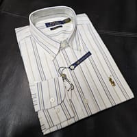 Ralph Lauren polo Slim Fit Off-White Multi-Stripe Oxford Shirt_img_0