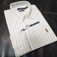 Ralph Lauren polo Slim Fit White Pinstripe Cotton Shirt_img_0