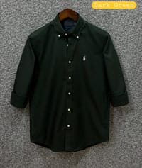 Polo Ralph Lauren Dark Green Slim Fit Oxford Shirt_img_0