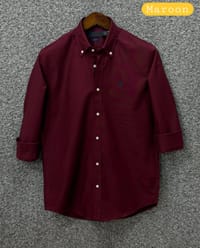 Ralph Lauren polo Slim Fit Maroon Oxford Solid Shirt_img_0