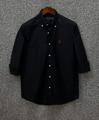 Polo Ralph Lauren Classic Black Slim Fit Oxford Shirt_img_0