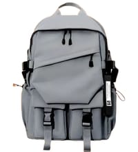 🎒 Stylish Waterproof Backpack Ash .....( code 52)......  ঢাকা সিটিতে ৭০, বাইরে ১৩০ টাকা কুরিয়ার চার্জ প্রযোজ্য_img_0