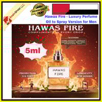 Hawas Fire - Luxury Perfume Oil to Spray Version Premium for Men 5ml or 10ml– Strong, Long Lasting, Arabic Fragrance – Ideal for Office, Date & Special Occasions_img_0