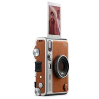 Fujifilm Instax Mini Evo Hybrid Instant Camera – Premium Retro Digital & Instant Printer Camera - Brown_img_0