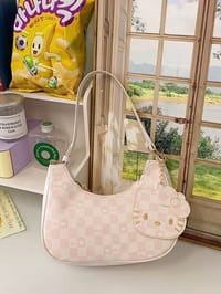 KT Cat Cartoon Crescent Shoulder Bag_img_0