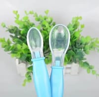 সিলিকনের চামচ বাচ্চাদের খাবার খাওয়ানোর জন্য সিলিকনের চামচ ২ পিসের সেট_img_1