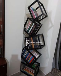 মডার্ন জিগজ্যাগ বুকশেল্ফ – ক্রিয়েটিভ কর্নার স্টোরেজ সলিউশন_img_0