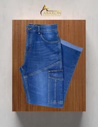 Premium Denim Cargo Pant - Dark Blue_img_2