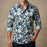 Premium Stylish China Floral Printed Men's Shirt_img_3