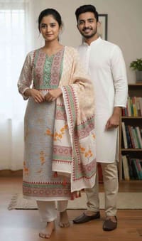 পহেলা বৈশাখের নতুন থ্রি পিস পাঞ্জাবীর কাপল সেট_img_2