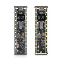 65W Super Fast Charging Transparent Power Bank Case Solderless 8pcs 18650 Battery with LED Light_img_3