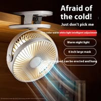 Premium 6 Inch Rechargeable Portable Mini Fan with Clip 2400mAh Battery Adjustable Body - Random Color_img_2