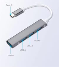 OneTech Type-C USB Hub | 4-Port High-Speed Data & Charging Hub_img_1