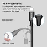 OneTech 3 in 1 Fast Charging Cable USB Braided Data Cable for Type B Type C and Lightning Devices_img_2