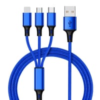 OneTech 3 in 1 Fast Charging Cable USB Braided Data Cable for Type B Type C and Lightning Devices_img_6