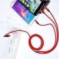 OneTech 3 in 1 Fast Charging Cable USB Braided Data Cable for Type B Type C and Lightning Devices_img_8