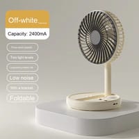 JYSUPER JY-2215 Rechargeable Portable Mini Fan Foldable with Night Light - Random Color_img_3