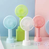 ABjak Rechargeable Mini Fan Portable Fan With Phone Holder - Random Color_img_4
