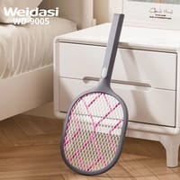 Weidasi WD-9005 Mosquito Bat 3 Layers Safe Electric Mesh Rechargeable Mosquito Killing Swatter Insect Fly Trap Racket With Led Light_img_1