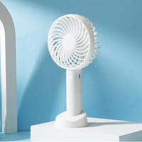 ABjak Rechargeable Mini Fan Portable Fan With Phone Holder - Random Color_img_7