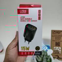 Ligoi LE15D 15W Fast Charge Dual Port USB Charger Wall Mobile Phone Charger_img_0