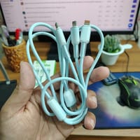 Mytel 3 in 1 Fast Charging Cable USB Braided Data Cable for Type B Type C and Lightning Devices_img_4