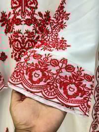 Rayon Cotton Embroidered Kurti with Farshi Pant & GMY Silk Dupatta Set_img_11