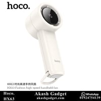 Hoco HX63 Rechargeable Portable Handheld Fan with Digital Display – 2000mAh, 5 Speeds_img_2