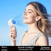 Hoco HX63 Rechargeable Portable Handheld Fan with Digital Display – 2000mAh, 5 Speeds_img_9