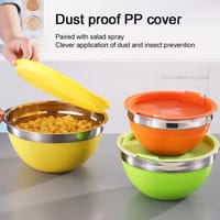 Meisheng Stainless Steel Salad Bowl Set with Cover – 7 Pice_img_2