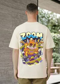 Cool Skateboard Cat Graphic T-Shirt_img_3