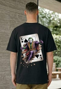 Joker King Card Graphic Printed T-Shirt_img_4