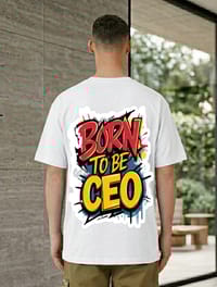 Born To Be CEO Graphic Back Print T-Shirt_img_4