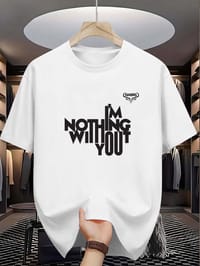 Modern Typography Casual Drop Shoulder T-Shirt_img_0