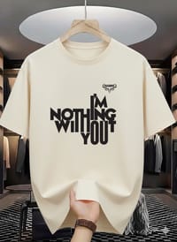 Modern Typography Casual Drop Shoulder T-Shirt_img_1