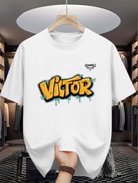 Victor Drip Print Oversized T-Shirt_img_0