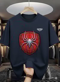 Spider Shield Graphic Drop Shoulder T-Shirt_img_2