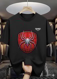 Spider Shield Graphic Drop Shoulder T-Shirt_img_3