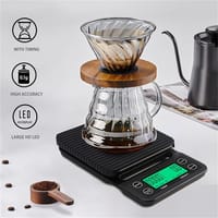 Battery Version Coffee Digital Scale Timing Kitchen Scale 3Kg/0.1G Black Hand-Brewed Coffee Scale Baking Scale Cross-Border_img_1