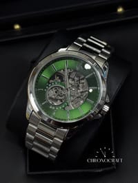Armani Exchange Green Dial Automatic Skeleton AA_img_0