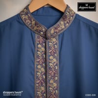 Exclusive Premium Royal Embroidery Nevy Blue Panjabi_img_1