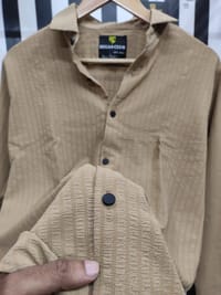 Premium popcorn fabrication shirt (Lite Brown)_img_0